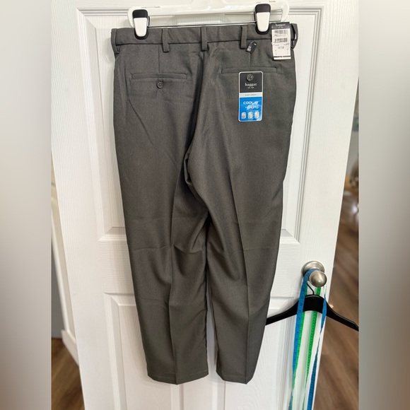 Haggar Cool 18 Pro Gabardine Straight Leg Dress Pants Men 34x29 Grey Gray NWT - Picture 5 of 6